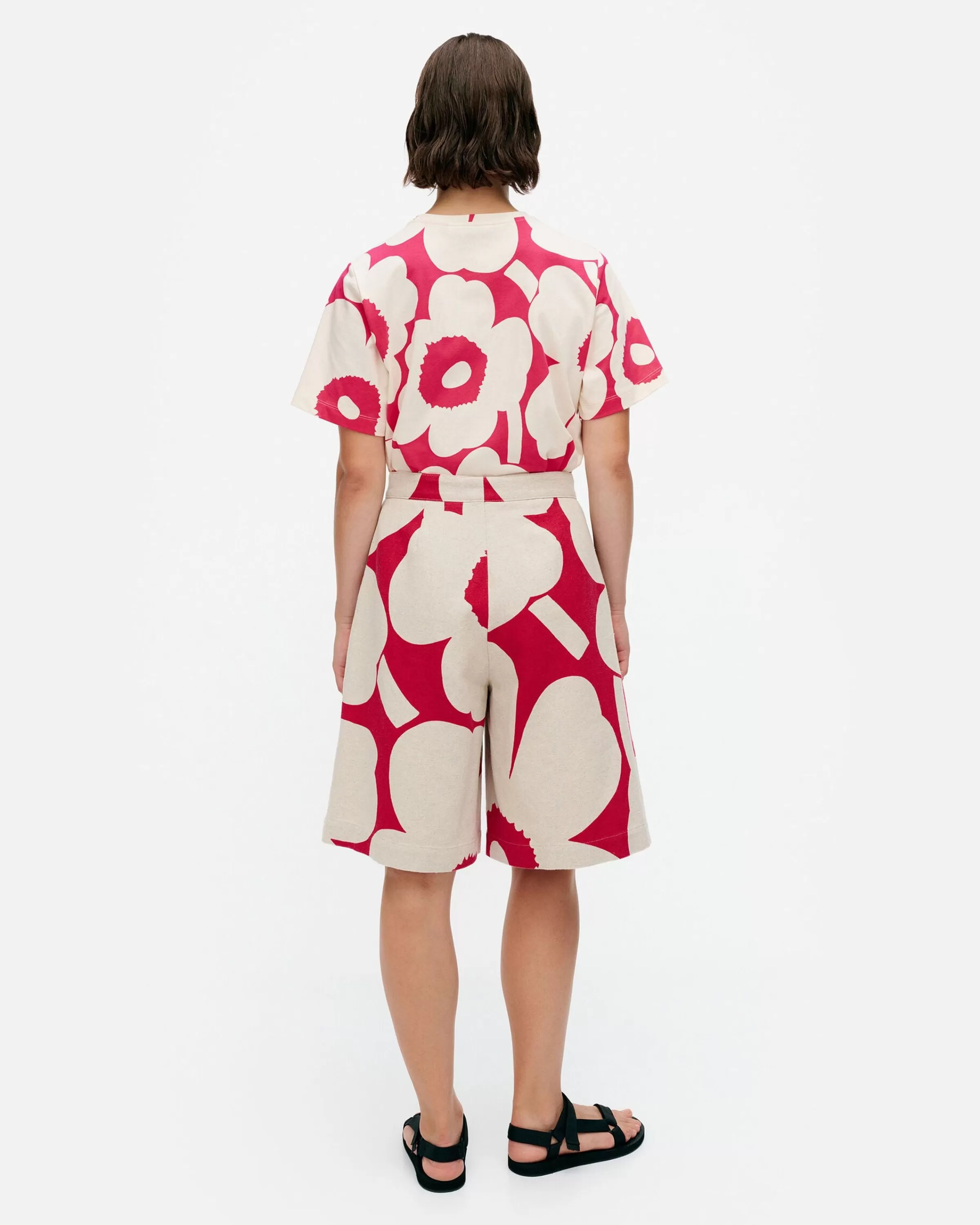 Marimekko Housut^Hyu00F6Ky Unikko Puuvillapellavashortsit