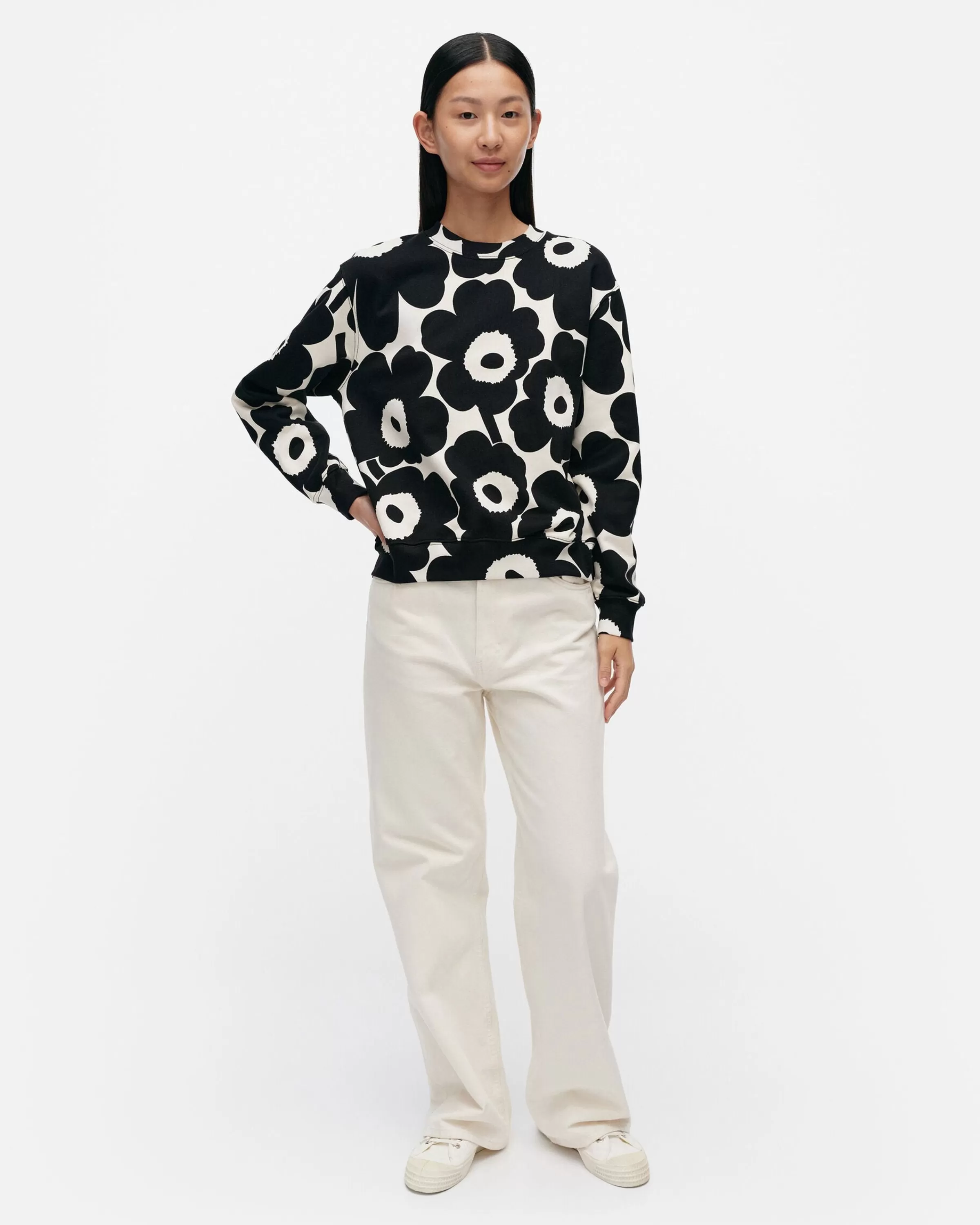 Marimekko Unisex^Leiot Pieni Unikko Collegepaita