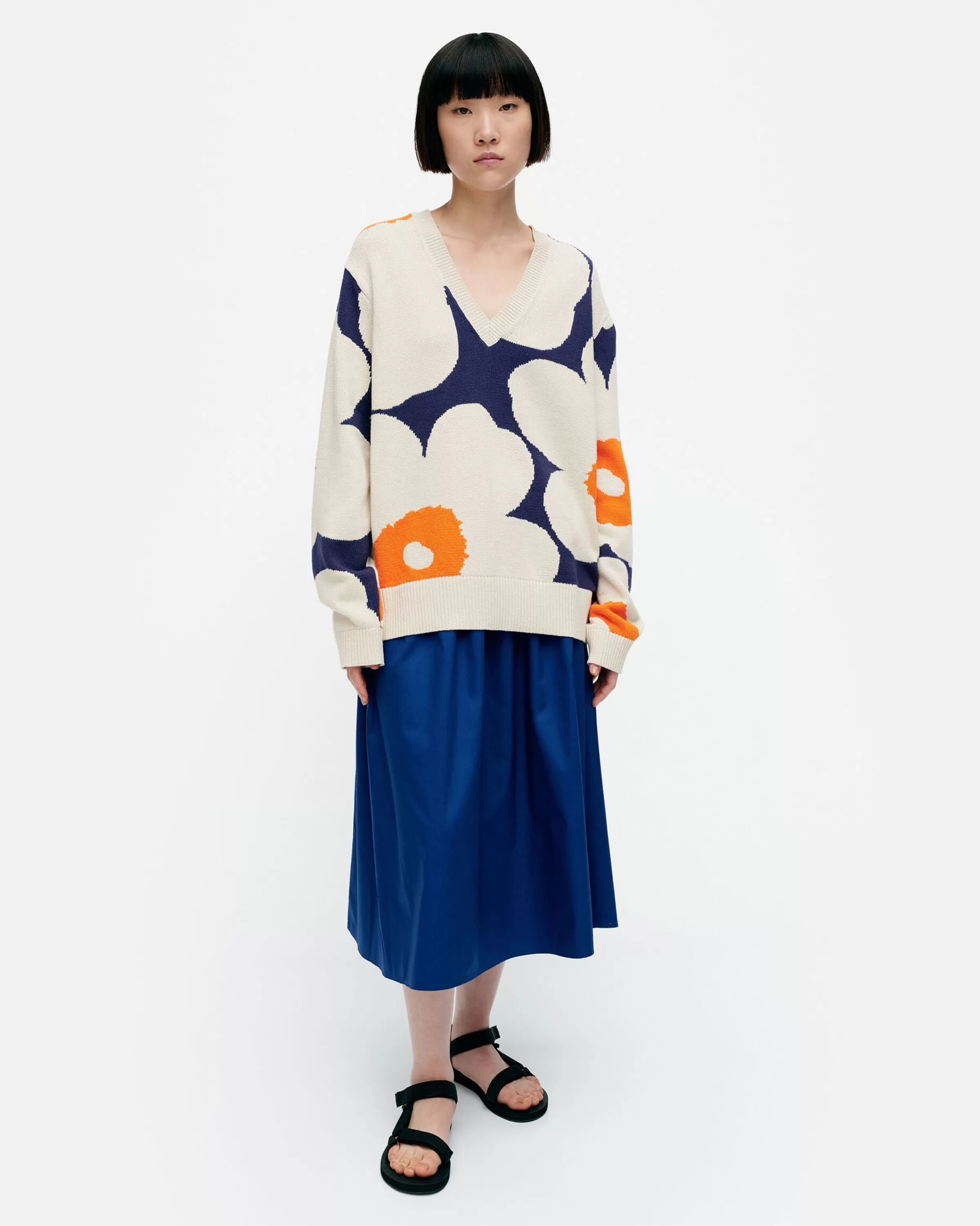 Marimekko Unisex^Pu00E4Ivu00E4 Unikko Puuvillaneulepusero