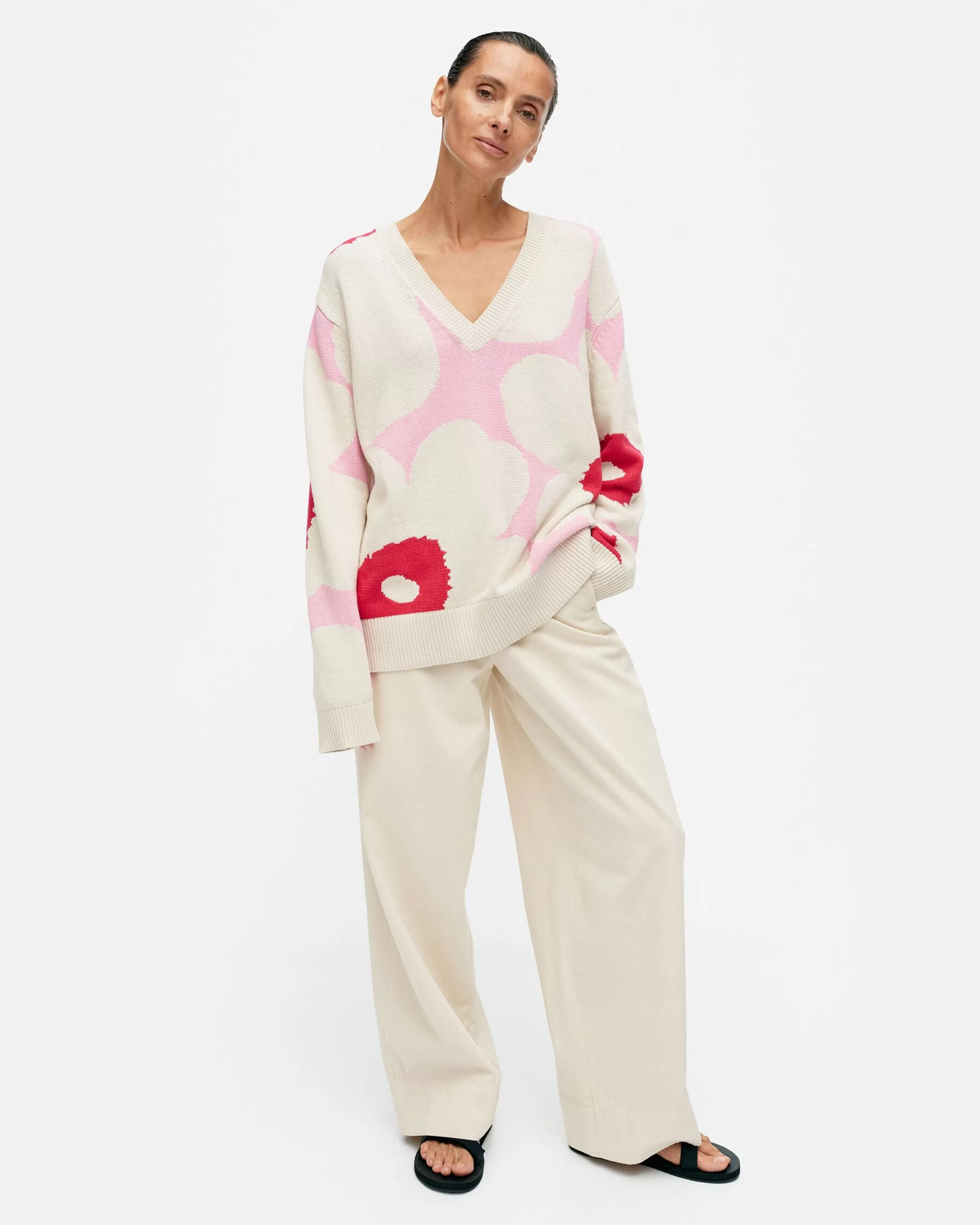 Marimekko Unisex^Pu00E4Ivu00E4 Unikko Puuvillaneulepusero